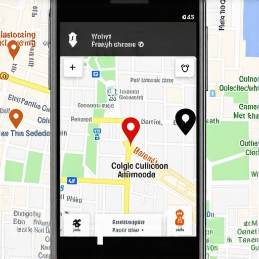 AR features overlaying a local business on Google Maps
